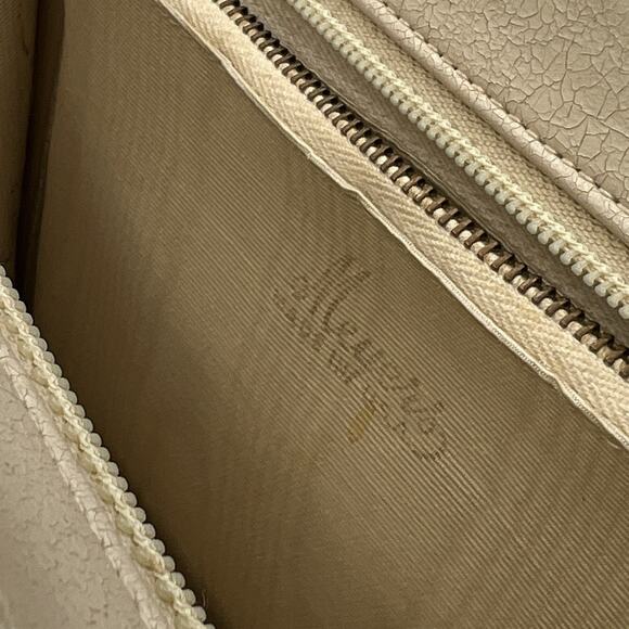 Vintage Meyers Cream Ivory Lucite Clutch Purse Gold Chain 9.25" 1970s - Picture 8 of 9